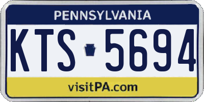 PA license plate KTS5694