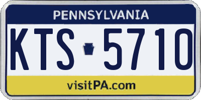 PA license plate KTS5710