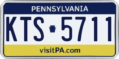 PA license plate KTS5711