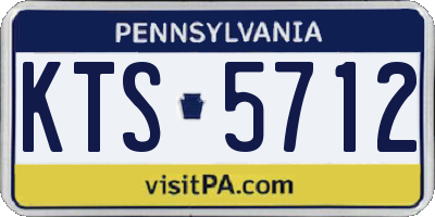 PA license plate KTS5712
