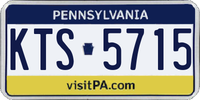 PA license plate KTS5715
