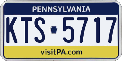 PA license plate KTS5717