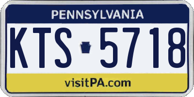 PA license plate KTS5718