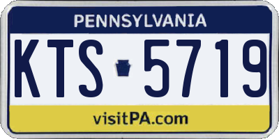 PA license plate KTS5719