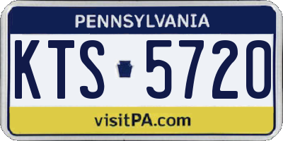 PA license plate KTS5720