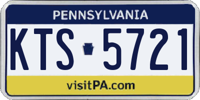PA license plate KTS5721