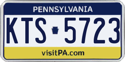 PA license plate KTS5723
