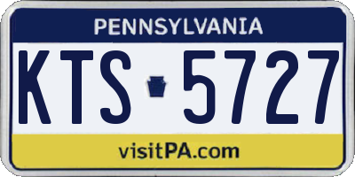 PA license plate KTS5727