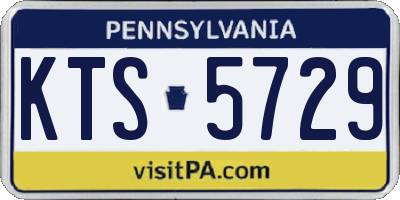 PA license plate KTS5729
