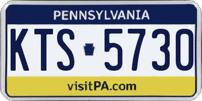 PA license plate KTS5730
