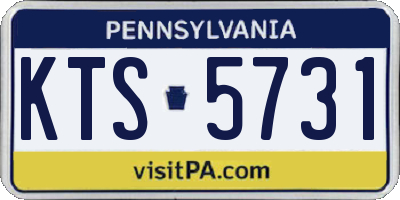 PA license plate KTS5731