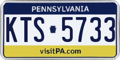 PA license plate KTS5733