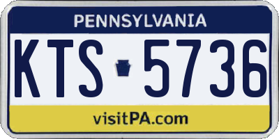 PA license plate KTS5736