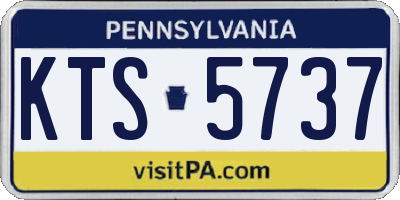 PA license plate KTS5737