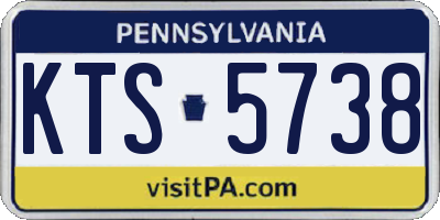 PA license plate KTS5738
