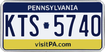 PA license plate KTS5740