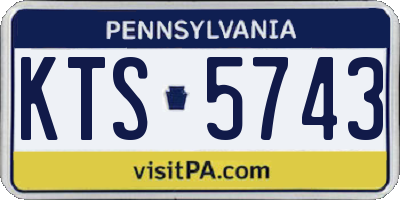 PA license plate KTS5743