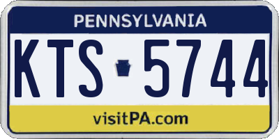 PA license plate KTS5744