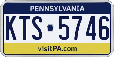 PA license plate KTS5746