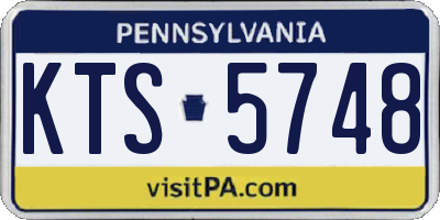 PA license plate KTS5748