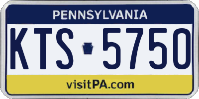 PA license plate KTS5750