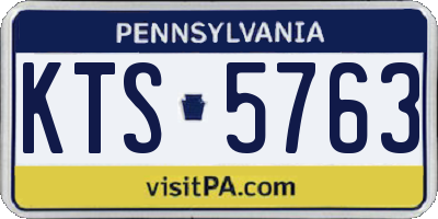 PA license plate KTS5763