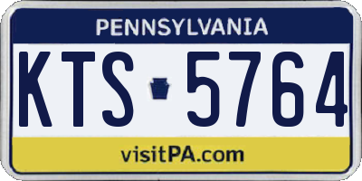 PA license plate KTS5764