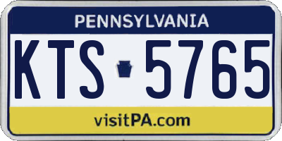 PA license plate KTS5765