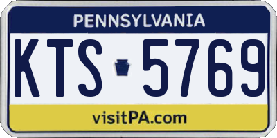 PA license plate KTS5769