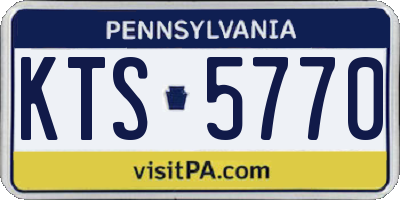PA license plate KTS5770