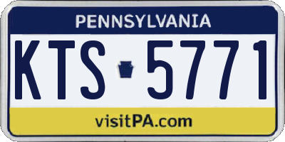 PA license plate KTS5771