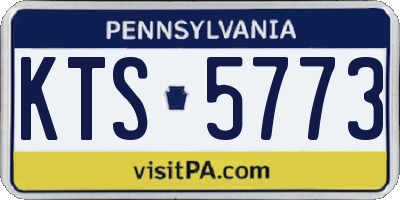 PA license plate KTS5773