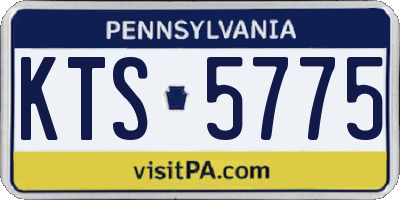 PA license plate KTS5775