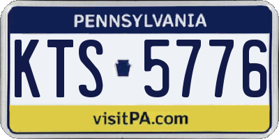 PA license plate KTS5776