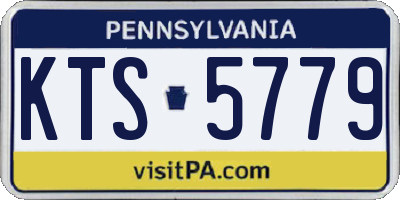 PA license plate KTS5779