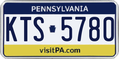 PA license plate KTS5780
