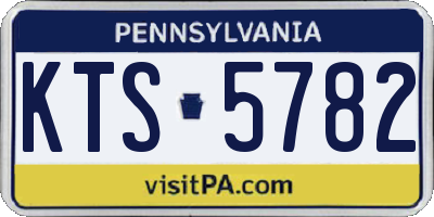 PA license plate KTS5782