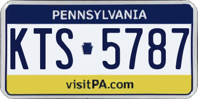 PA license plate KTS5787