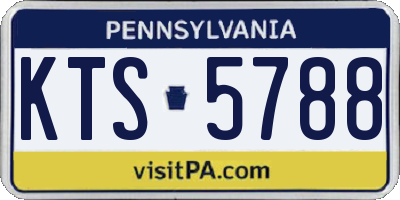 PA license plate KTS5788