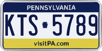 PA license plate KTS5789