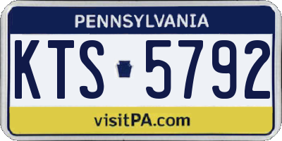 PA license plate KTS5792