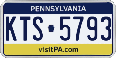 PA license plate KTS5793