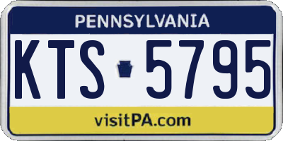 PA license plate KTS5795