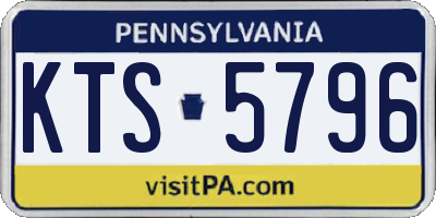 PA license plate KTS5796