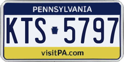 PA license plate KTS5797