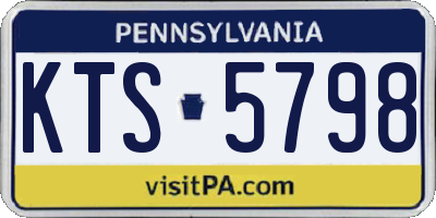 PA license plate KTS5798
