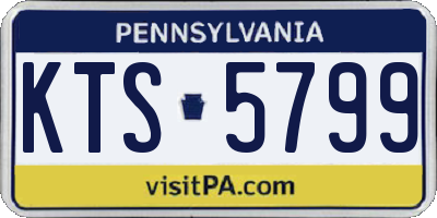 PA license plate KTS5799