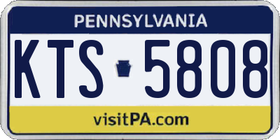 PA license plate KTS5808