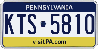 PA license plate KTS5810