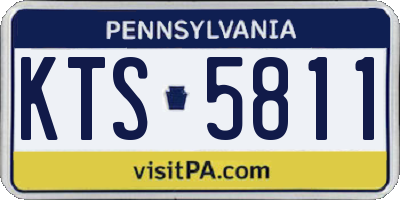 PA license plate KTS5811